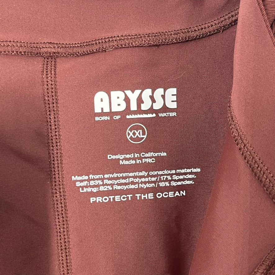 Abysse Joyce Zip Front Swimsuit Romper Brown Xxl — image 6 of 6